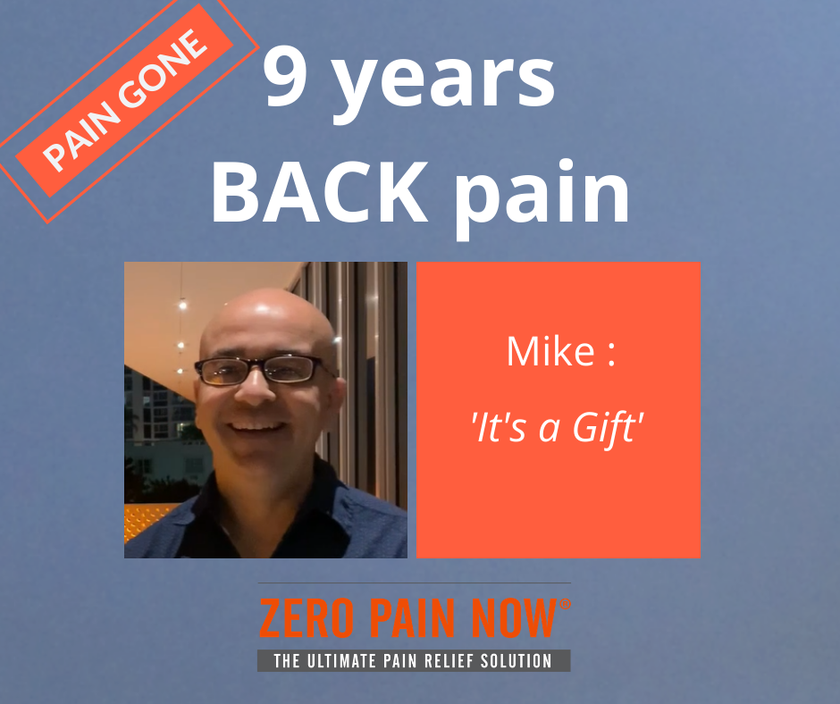 9 years back pain resolved